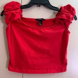 Forever 21 red crop top